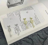 35x12mm Rhinestone Pendants Key Charm DIY Jewelry Findings 100pcs