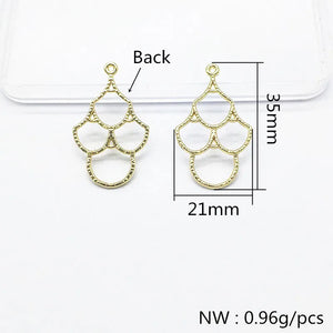 Leaves Charm Earrings DIY Jewelry Findings 100pcs