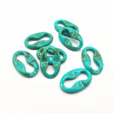 240pcst Acrylic Marble Effect Oval-Shape Beads for Earrings