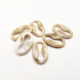 240pcst Acrylic Marble Effect Oval-Shape Beads for Earrings