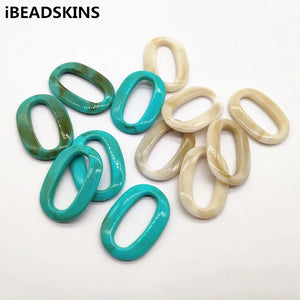 Acrylic Marble Oval Beads 35x25mm 260pc for Earrings DIY