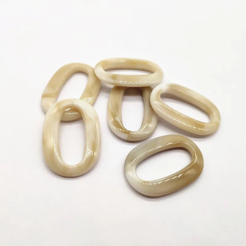 Acrylic Marble Oval Beads 35x25mm 260pc for Earrings DIY