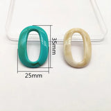 Acrylic Marble Oval Beads 35x25mm 260pc for Earrings DIY