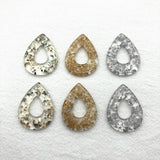30pcs Acrylic Drop-shape Charm for Earrings, Jewelry Findings