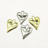 50pcs Heart Shape Charm for Necklace Earring DIY - Jewelry Findings