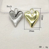 50pcs Heart Shape Charm for Necklace Earring DIY - Jewelry Findings
