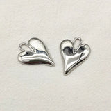 50pcs Heart Shape Charm for Necklace Earring DIY - Jewelry Findings