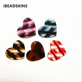 50pcs Heart Acetic Acid Charms for Earring Jewelry DIY