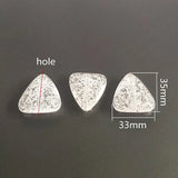 75pcs Clear Acrylic Crack Triangle Beads for Jewelry DIY