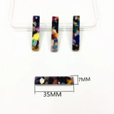 100pcs Acetic Acid Rectangle Charm for Earrings DIY