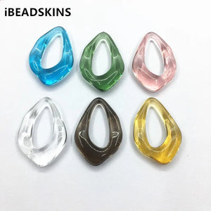 100pcs Clear Acrylic Oval-shape Beads for Earrings DIY
