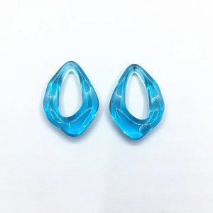 100pcs Clear Acrylic Oval-shape Beads for Earrings DIY