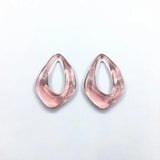 100pcs Clear Acrylic Oval-shape Beads for Earrings DIY