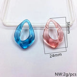 100pcs Clear Acrylic Oval-shape Beads for Earrings DIY