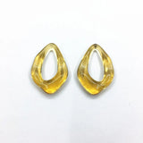 100pcs Clear Acrylic Oval-shape Beads for Earrings DIY