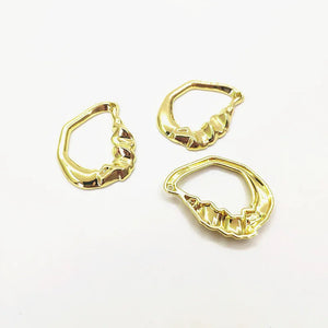 Drop Shape Earring Charms, Zinc Alloy, 36x27mm, 50pcs