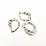 Drop Shape Earring Charms, Zinc Alloy, 36x27mm, 50pcs