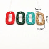100pcs Acrylic Rectangle Charm for Earrings, Jewelry Making DIY