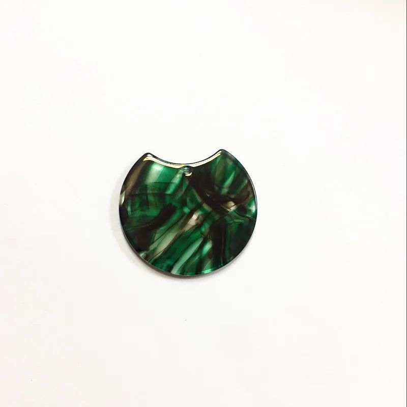 50pcs Acetic Acid Marble Stripe Round Charms for Earring DIY