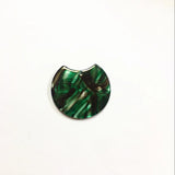 50pcs Acetic Acid Marble Stripe Round Charms for Earring DIY