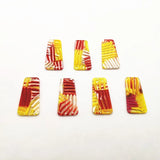 50pcs Acetic Acid Stripe Trapezoidal-Shape Charm for Earring Accessories
