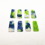 50pcs Acetic Acid Stripe Trapezoidal-Shape Charm for Earring Accessories