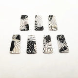 50pcs Acetic Acid Stripe Trapezoidal-Shape Charm for Earring Accessories