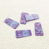 50pcs Trapezoid-shape Starry Sky Acrylic Charms for Earring/Jewelry DIY
