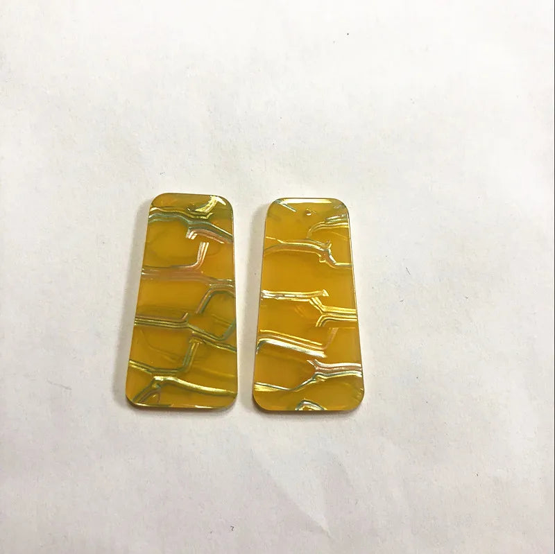 100pcs 37x20mm Acrylic Trapezoid Charms for Earrings DIY