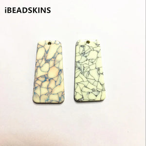 50pcs Marble Crack Trapezoid Charms for Earring/Jewelry DIY