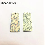 50pcs Marble Crack Trapezoid Charms for Earring/Jewelry DIY