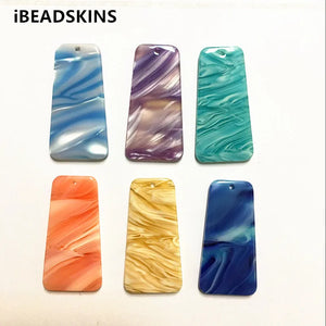 Acetic Acid Marble Texture Charms for Earring DIY - 50pcs