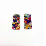 Acetic Acid Marble Trapezoid Charms for Earring/Jewelry Making