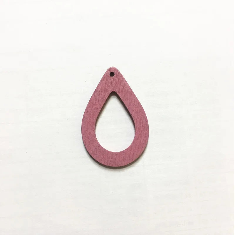 Drop-shape Wood Charm for Jewelry DIY Making, 200pcs