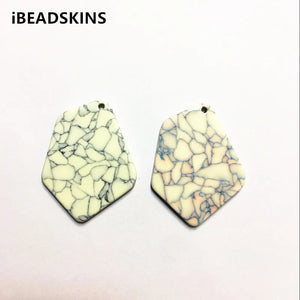 50pcs Acetic Acid Marble Charms for Earring/Jewelry DIY