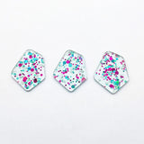 37x28mm Irregular Sequin Charm for DIY Earrings, 100pcs