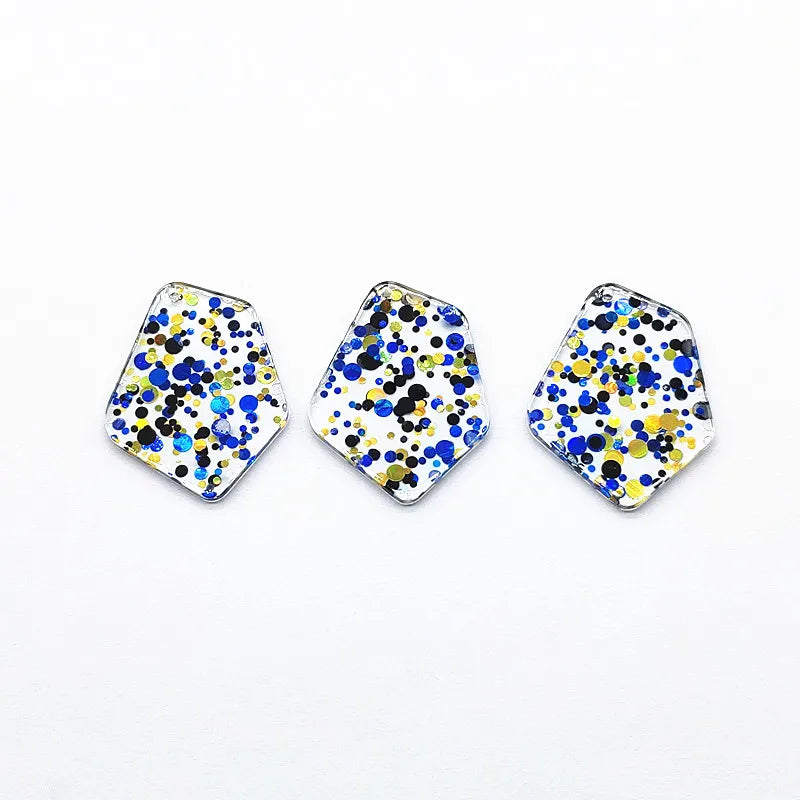 37x28mm Irregular Sequin Charm for DIY Earrings, 100pcs
