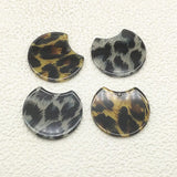 Moon Acrylic Charm 37x30mm 50pcs Earring Jewelry Findings