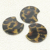 Moon Acrylic Charm 37x30mm 50pcs Earring Jewelry Findings