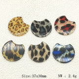 Moon Acrylic Charm 37x30mm 50pcs Earring Jewelry Findings