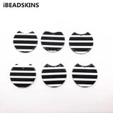 50pcs Acetic Acid Stripe Round-Shape Charms for Earrings - Jewelry Findings