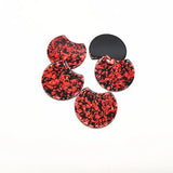 Acrylic Round-Shape Charm for Earrings, 50pcs