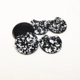 Acrylic Round-Shape Charm for Earrings, 50pcs