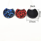 Acrylic Round-Shape Charm for Earrings, 50pcs