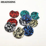 Acrylic Round-Shape Charm for Earrings, 50pcs