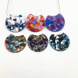 Acetic Acid Round Shape Charm for Earrings - 50pcs/lot