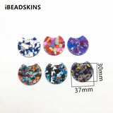 Acetic Acid Round Shape Charm for Earrings - 50pcs/lot