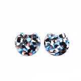 Acetic Acid Round Shape Charm for Earrings - 50pcs/lot