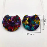 Acetic Acid Round-Shape Charms for Earrings - 50pcs