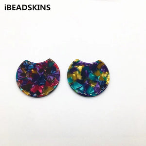 Acetic Acid Round-Shape Charms for Earrings - 50pcs